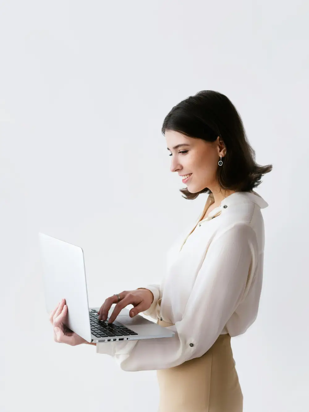 Woman using laptop